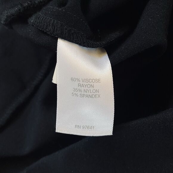 J. JILL XL Black Ponte Pencil Skirt A-Line Knee Length High Waist Stretch Slim - Picture 6 of 15